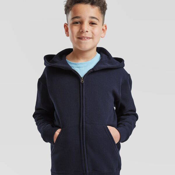 Kids classic hooded sweatshirt jacket. Thumbnail